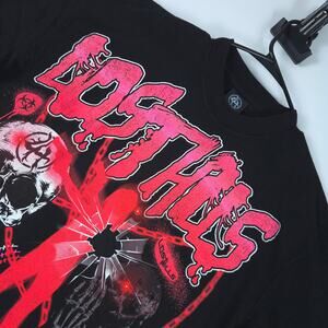 Lost Hills Both Ways Graphic T Shirt Mens Large Black Skull Streetwear Punk USA